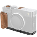 SmallRig 5985 L-Shaped Attacco Piastra con Wooden Handle per FUJIFILM X-E5, Rosewood / Nero