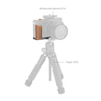 SmallRig 5985 L-Shaped Attacco Piastra con Wooden Handle per FUJIFILM X-E5, Rosewood / Nero
