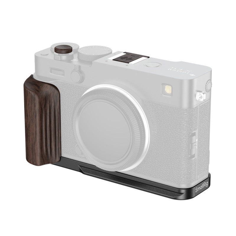SmallRig L-Shaped Attacco Piastra con Wooden Handle per Fujifilm X-E5 Ebony Nero 6236