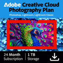 Adobe Creative Cloud Photography Plan - archiviazione cloud da 1 TB - 24 mesi/1 dispositivo - Multilingue (PC/Mac)
