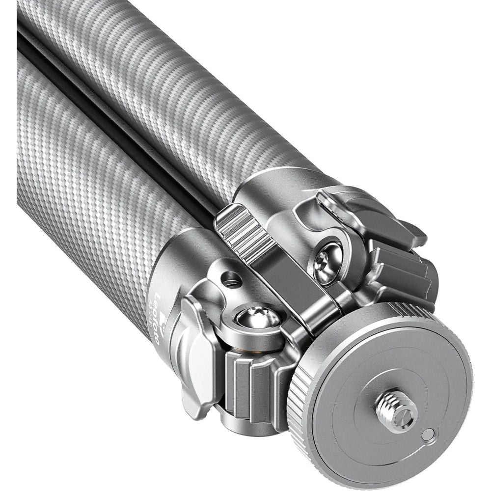 Leofoto AZ-235C+MBH-30 Treppiede ultracompatto serie Azure, completamente argento