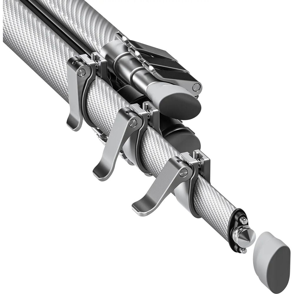 Leofoto AZ-235C+MBH-30 Treppiede ultracompatto serie Azure, completamente argento