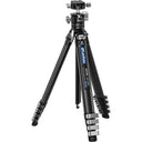 Leofoto AZ-235C+LH-30R Treppiede ultracompatto serie Azure, metà argento