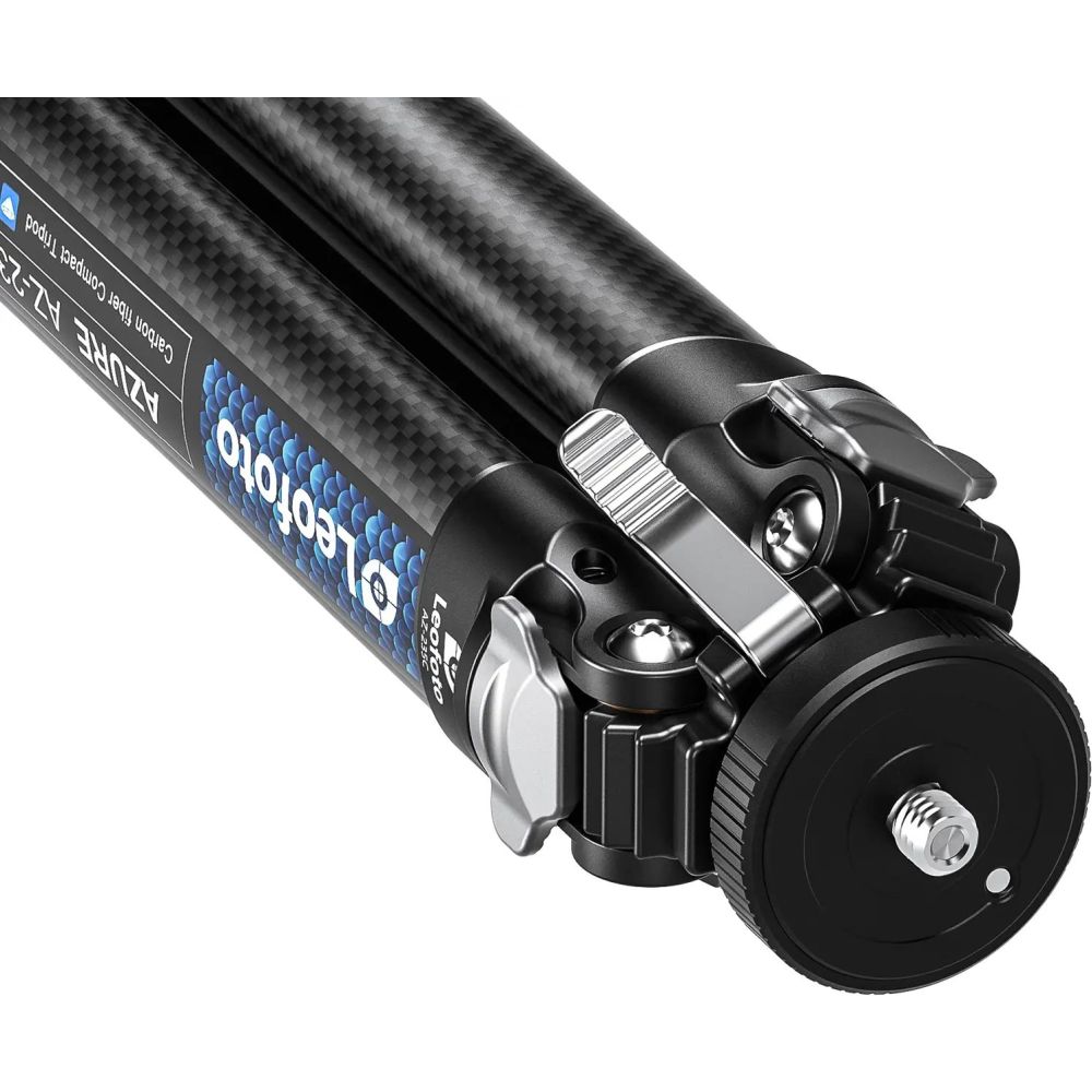 Leofoto AZ-235C+LH-30R Treppiede ultracompatto serie Azure, metà argento