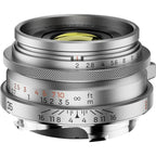 Thypoch Full-frame Ksana 35mm f/2 ASPH. with lens hood Leica M, silver chrome