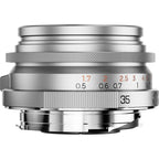 Thypoch Full-frame Ksana 35mm f/2 ASPH. with lens hood Leica M, silver chrome