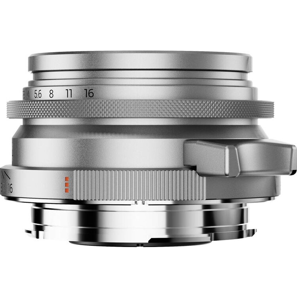 Thypoch Full-frame Ksana 35mm f/2 ASPH. with lens hood Leica M, silver chrome
