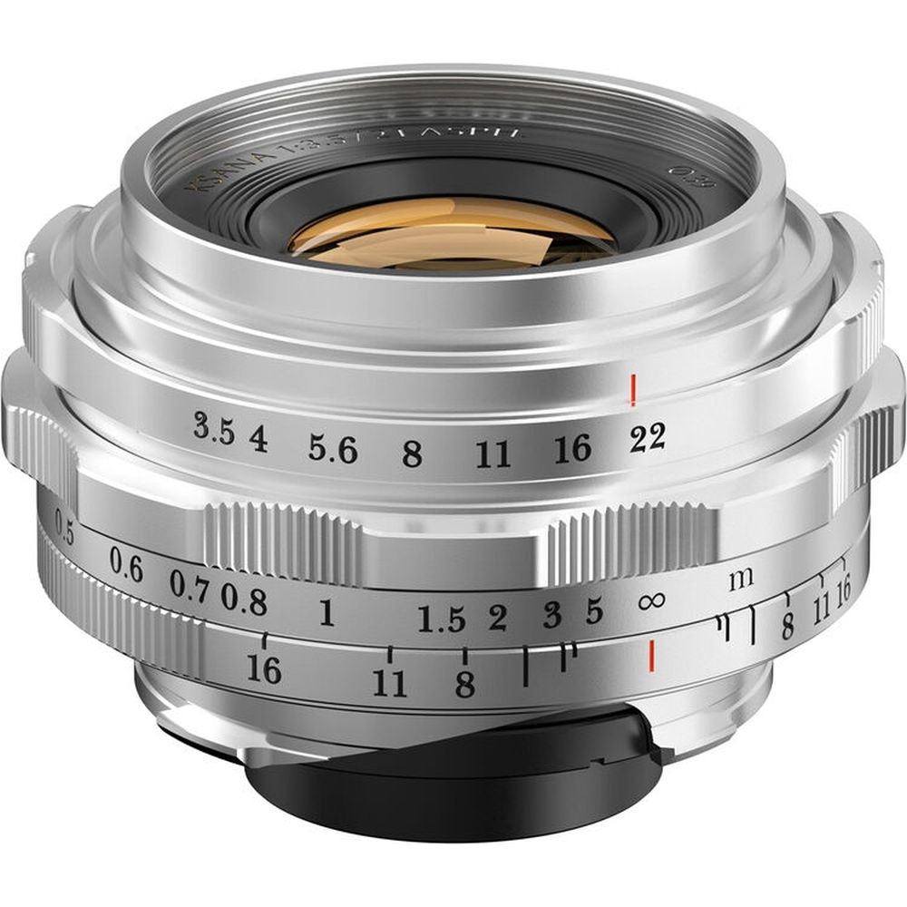 Thypoch Ksana 21mm f/3.5 con paraluce Leica M, argento