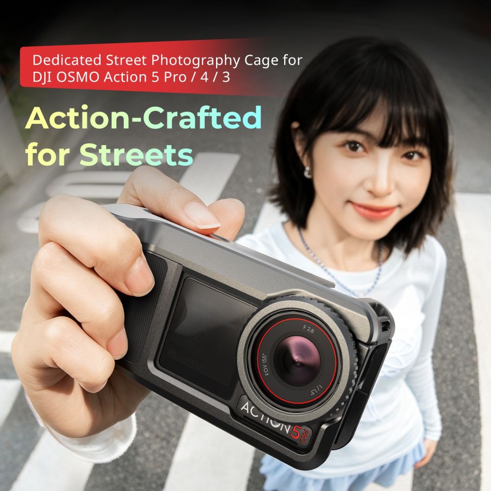 Gabbia SmallRig 6371 dedicata alla fotografia di strada per DJI Osmo Action 5 Pro / 4 / 3