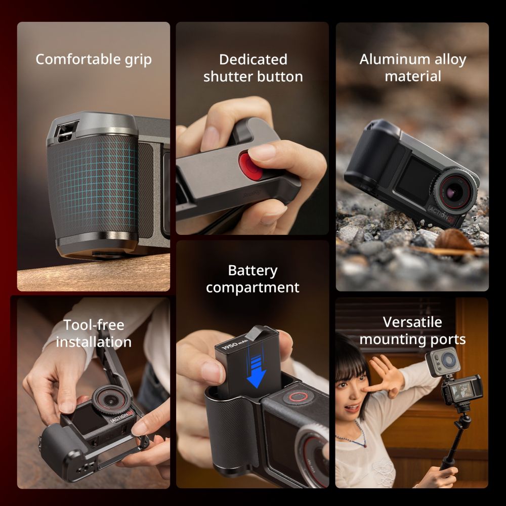 Gabbia SmallRig 6371 dedicata alla fotografia di strada per DJI Osmo Action 5 Pro / 4 / 3