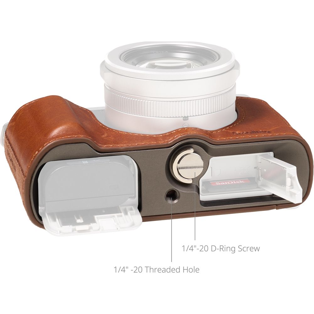 Custodia a mezza pelle SmallRig 5699 per Panasonic LUMIX L10, marrone