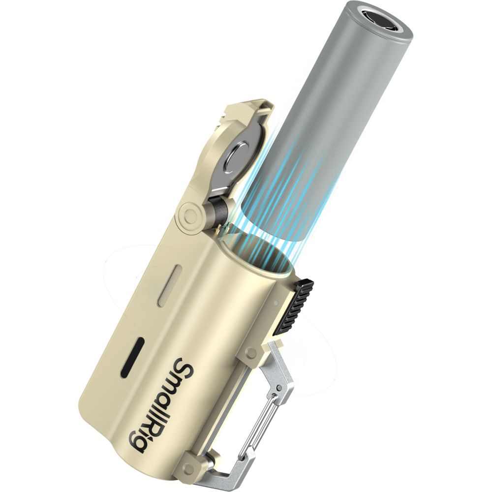 Kit caricabatterie SmallRig 6088 con 1 batteria 21700 da 5000 mAh, colore marrone sabbia.