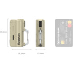 Kit caricabatterie SmallRig 6089 con 2 batterie 21700 da 5000 mAh, colore marrone sabbia.