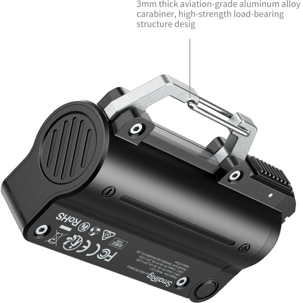 Kit caricabatterie SmallRig 6090 con 1 batteria 21700 da 5000 mAh, colore nero.