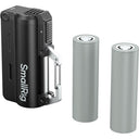 Kit caricabatterie SmallRig 6091 con 2 batterie 21700 da 5000 mAh, colore nero.