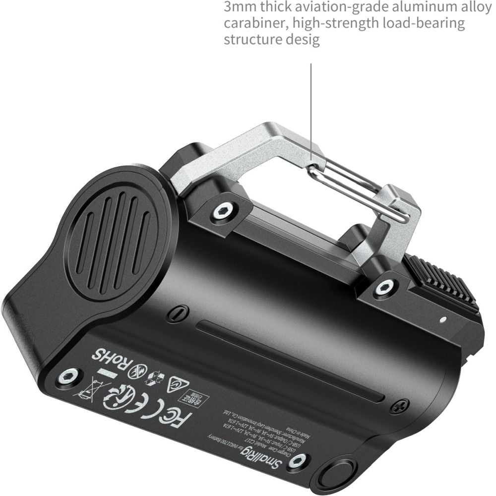 Kit caricabatterie SmallRig 6091 con 2 batterie 21700 da 5000 mAh, colore nero.