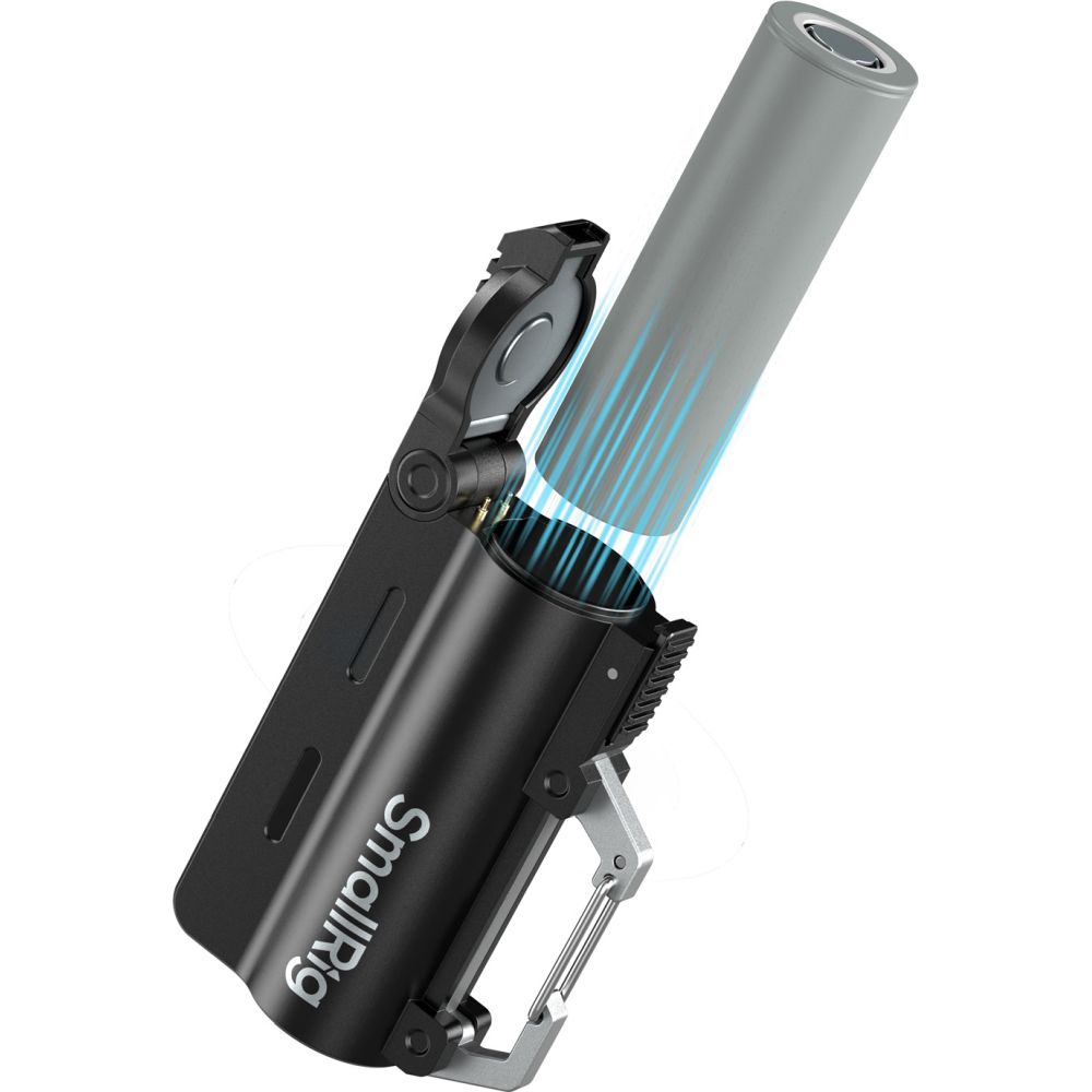 Kit caricabatterie SmallRig 6091 con 2 batterie 21700 da 5000 mAh, colore nero.