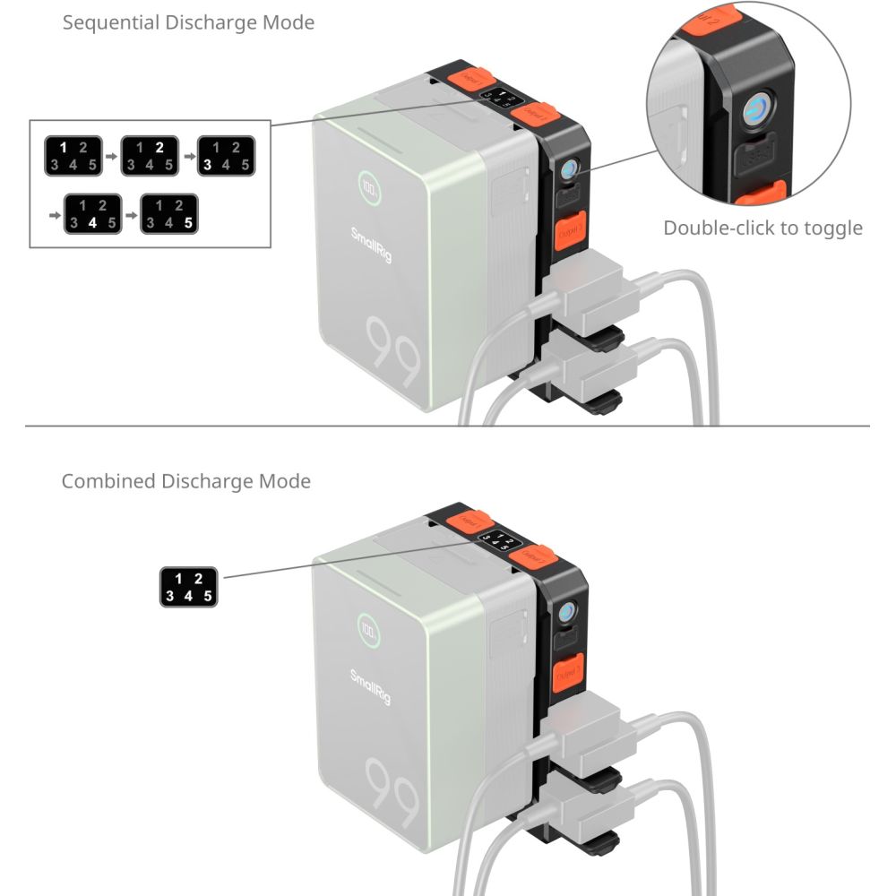 Adattatore per batteria V-Attacco con gestione intelligente dell'alimentazione SmallRig 5653 (edizione base)