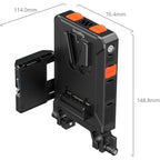 Piastra adattatrice per batteria V-Attacco con gestione intelligente dell'alimentazione SmallRig 5881 (con morsetto a doppia asta da 15mm)