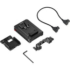 Piastra adattatrice per batteria V-Attacco con gestione intelligente dell'alimentazione SmallRig 5881 (con morsetto a doppia asta da 15mm)