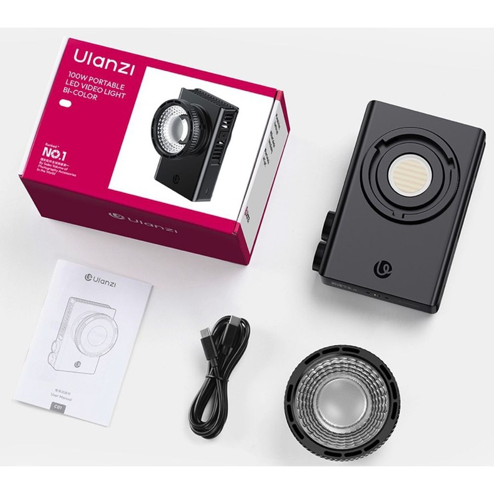Ulanzi C01 COB Light 100W Bi Color (Mini Bowens Mount Diffuser)