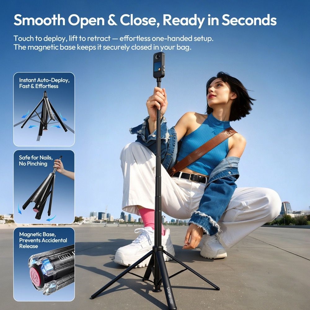 Ulanzi TT91 Auto Open Extension Pole (1/4" Mount)