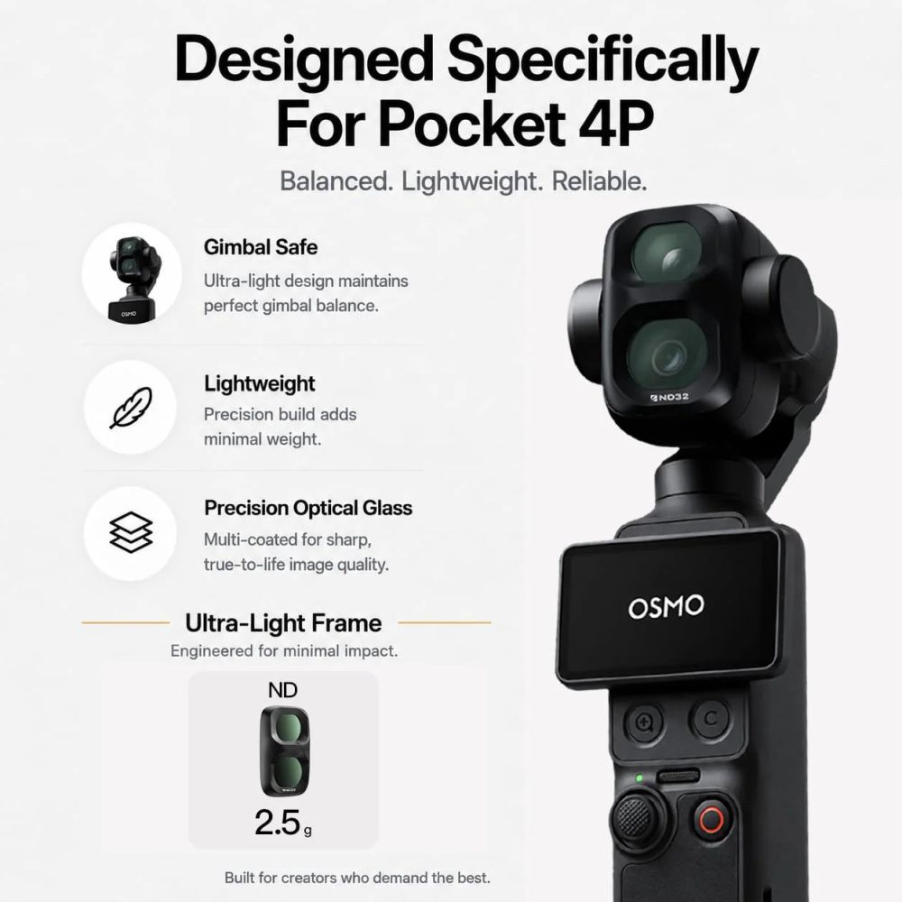 Freewell Osmo Pocket 4P ND1000 Filtro - Bianco