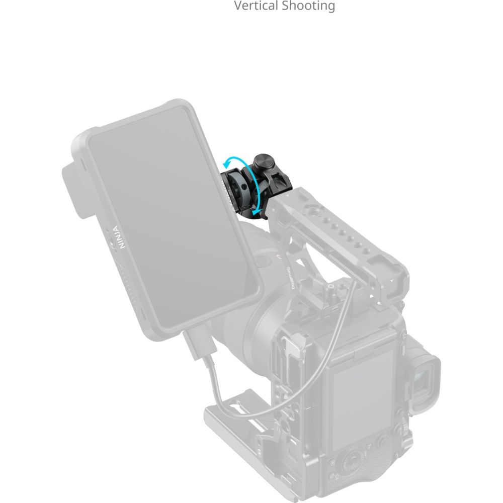 SmallRig 6314 Monitor Support per Horizontal & Vertical Shooting con ARRI 3/8"-16 Locating Vite