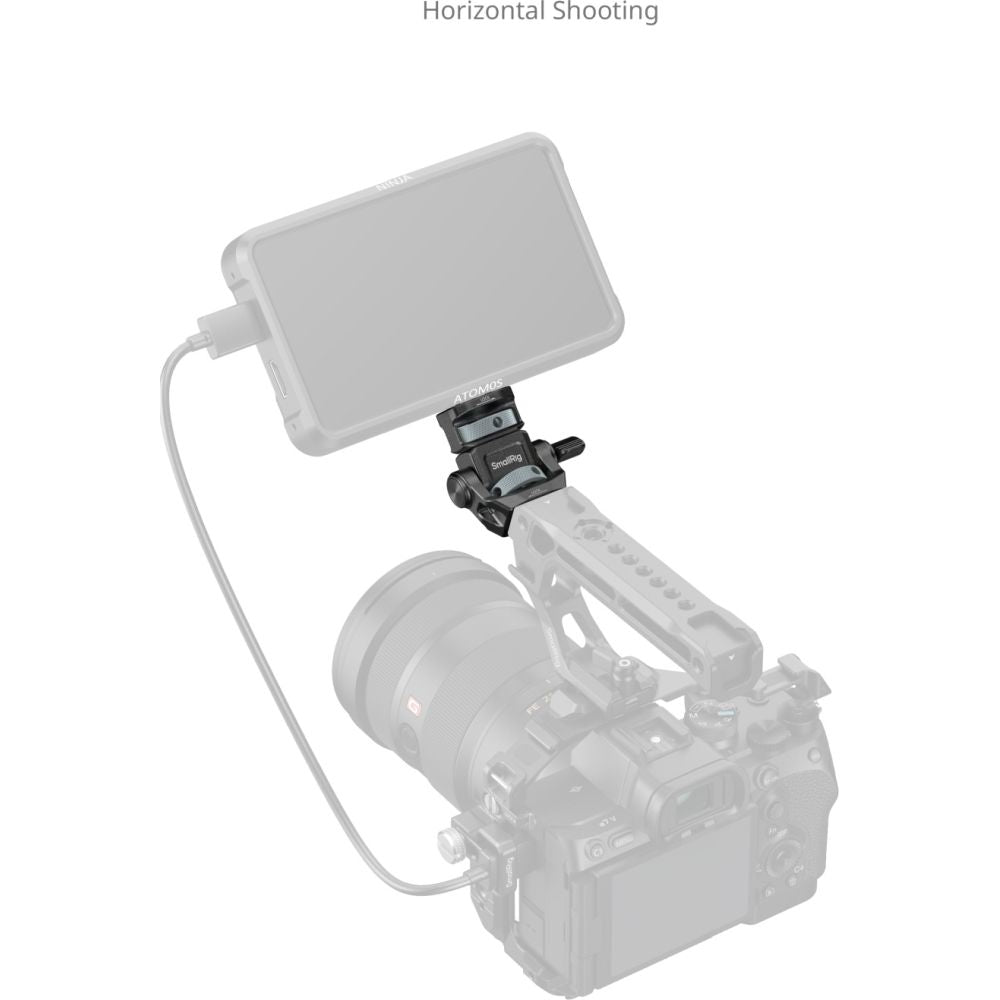 SmallRig 6314 Monitor Support per Horizontal & Vertical Shooting con ARRI 3/8"-16 Locating Vite