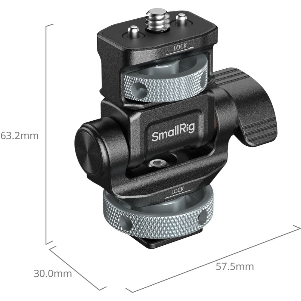 SmallRig 6313 Monitor Support per Horizontal & Vertical Shooting con Cold Shoe Attacco