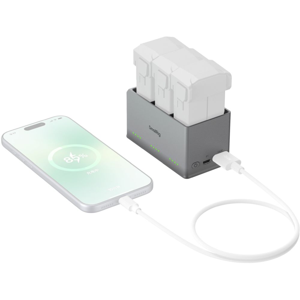 SmallRig 6502 100W Caricabatterie per DJI Mini 5 / 4 / 3 Pro