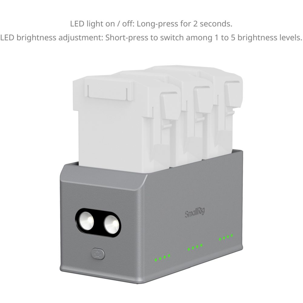 SmallRig 6502 100W Caricabatterie per DJI Mini 5 / 4 / 3 Pro