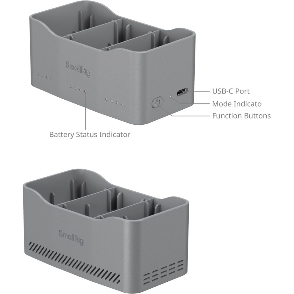 SmallRig 6501 65W Caricabatterie per DJI Mini 5 / 4 / 3 Pro