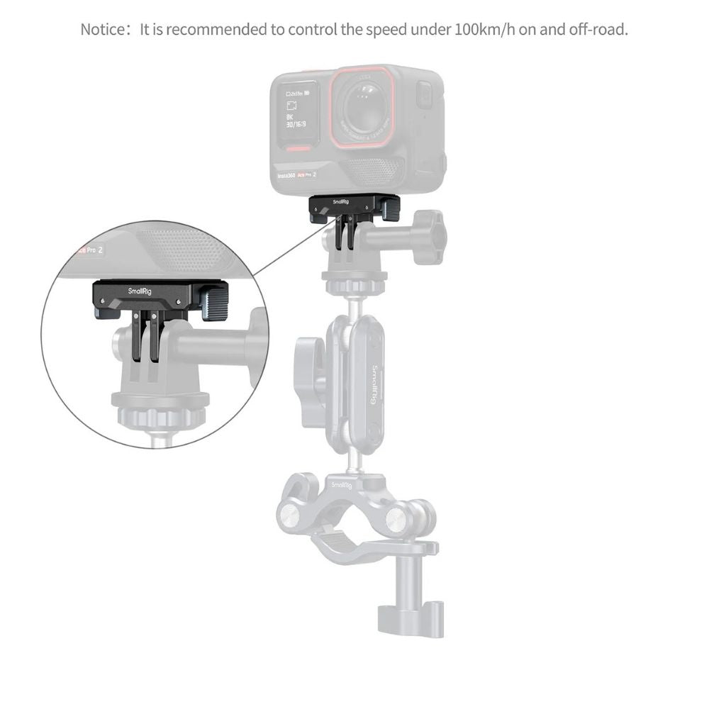 SmallRig 5814B Sgancio rapido Adattatore di montaggio per Insta360 X5 / X4 Air / Ace Pro 2 / Ace Pro / Ace