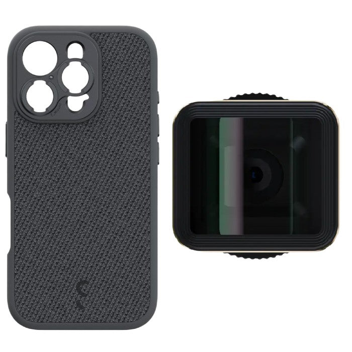 ShiftCam iPhone 16 Pro Custodia Dark Grigio Fabric + LensUltra 1,33x Anamorphic
