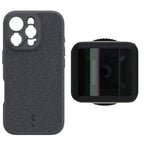 ShiftCam iPhone 16 Pro Custodia Dark Grigio Fabric + LensUltra 1,55x Anamorphic