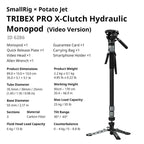 SmallRig 6286 Potato Jet TRIBEX PRO Monopod - Video Version