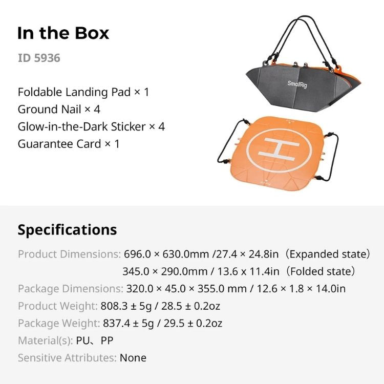 SmallRig 6763 Foldable Landing Pad