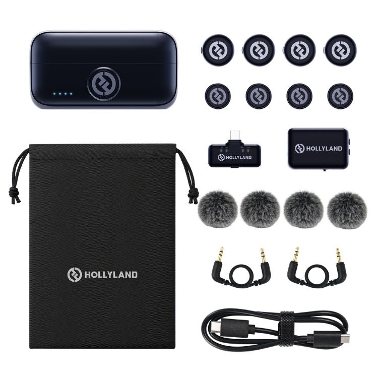 Hollyland LARK M3 Combo 4TX + 1RX USB-C + 1RX Camera, Space Grey
