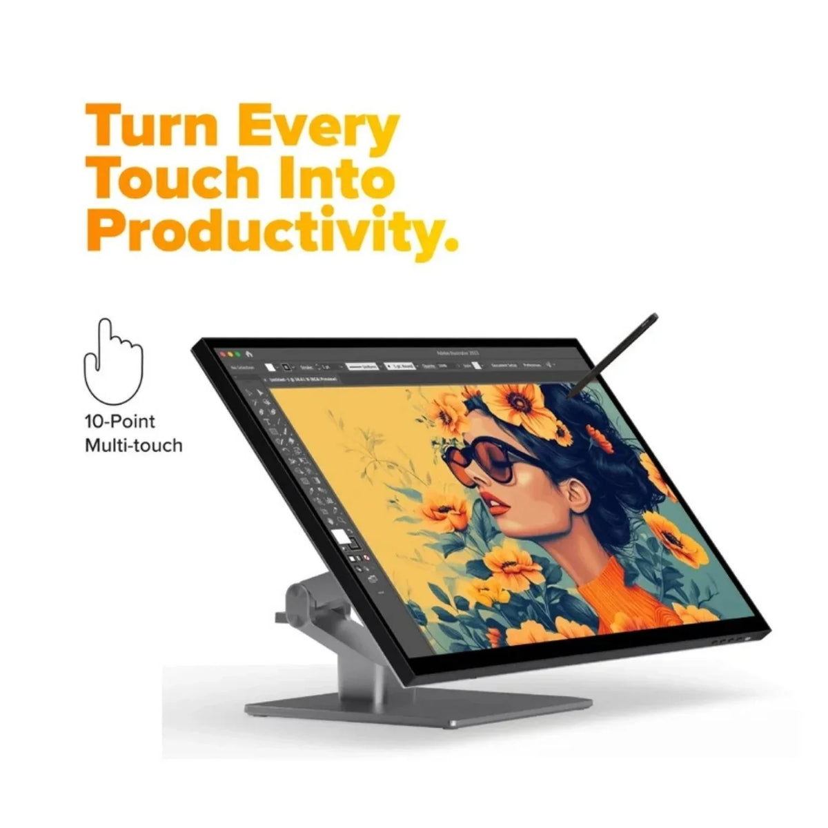 Monitor Touchscreen Alogic Clarity Fold Touch 27" 4K con Webcam e USB-C Power Delivery