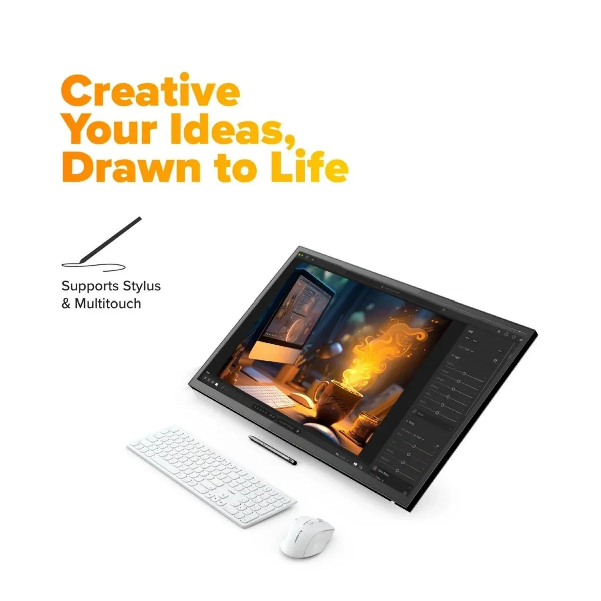 Monitor Touchscreen Alogic Clarity Fold Touch 27" 4K con Webcam e USB-C Power Delivery