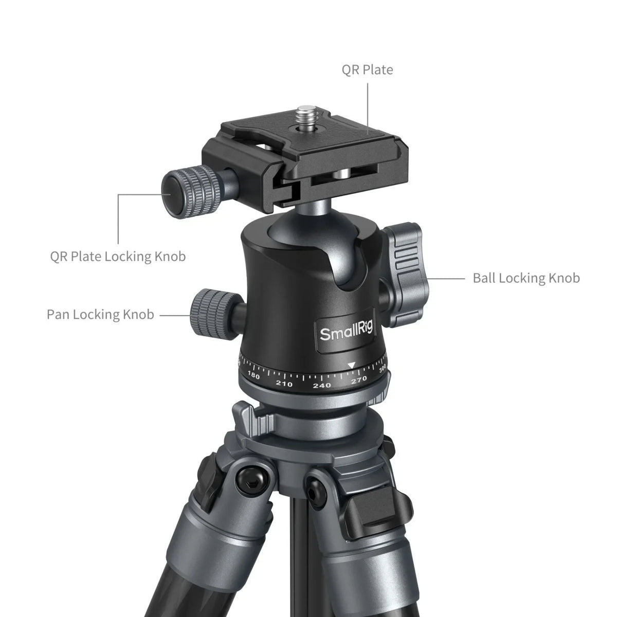 SmallRig 6598 Ultra-Light Travel Carbon Fiber Tripod for Photography